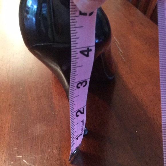 Stuart Weitzman Black patent peek a boo toe heels - Picture 5 of 6